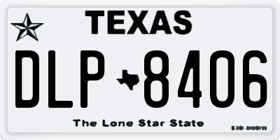 TX license plate DLP8406