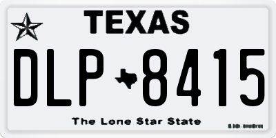 TX license plate DLP8415