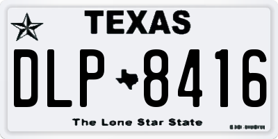 TX license plate DLP8416