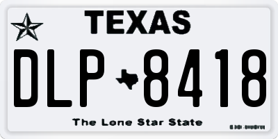 TX license plate DLP8418