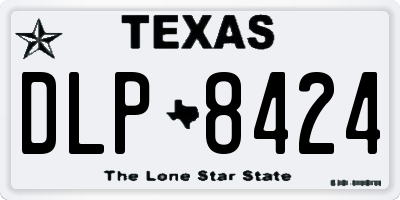 TX license plate DLP8424
