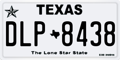 TX license plate DLP8438