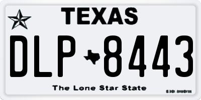 TX license plate DLP8443