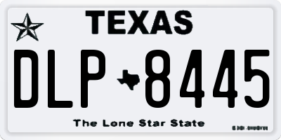 TX license plate DLP8445