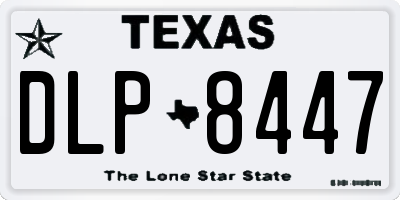 TX license plate DLP8447