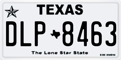 TX license plate DLP8463