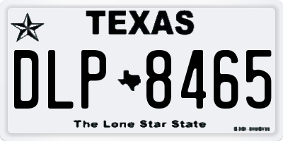 TX license plate DLP8465