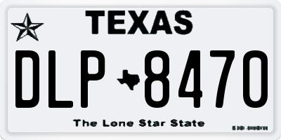 TX license plate DLP8470