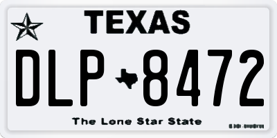 TX license plate DLP8472