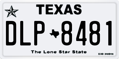 TX license plate DLP8481