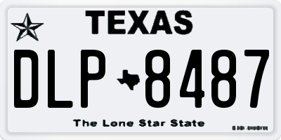 TX license plate DLP8487