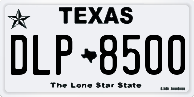 TX license plate DLP8500