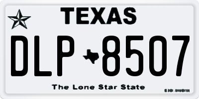 TX license plate DLP8507