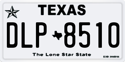 TX license plate DLP8510