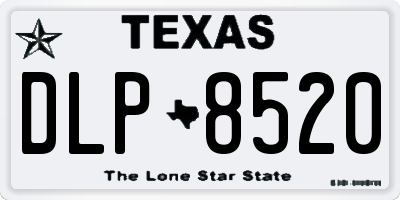TX license plate DLP8520
