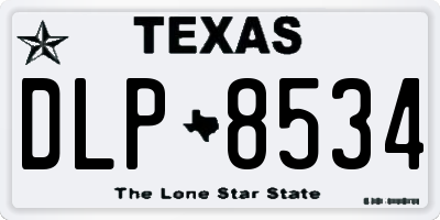 TX license plate DLP8534