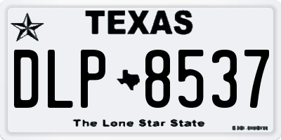 TX license plate DLP8537