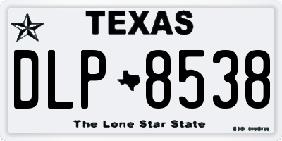 TX license plate DLP8538