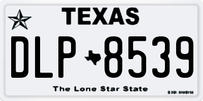 TX license plate DLP8539