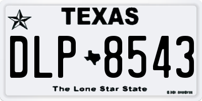 TX license plate DLP8543