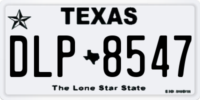 TX license plate DLP8547