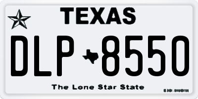 TX license plate DLP8550