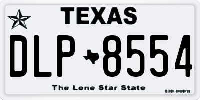 TX license plate DLP8554