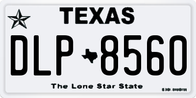 TX license plate DLP8560