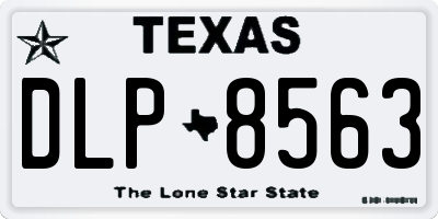 TX license plate DLP8563