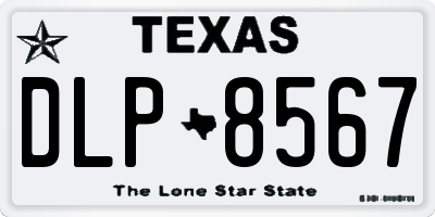 TX license plate DLP8567