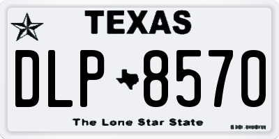TX license plate DLP8570