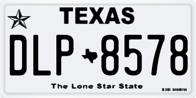 TX license plate DLP8578