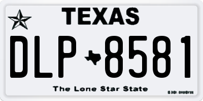 TX license plate DLP8581