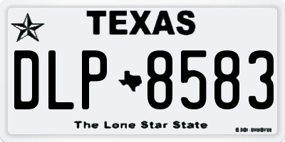 TX license plate DLP8583