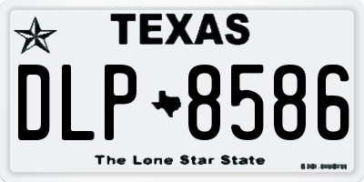 TX license plate DLP8586