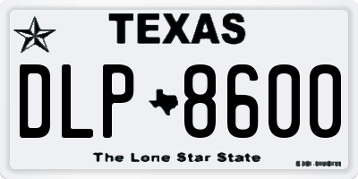 TX license plate DLP8600