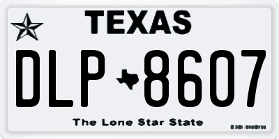 TX license plate DLP8607