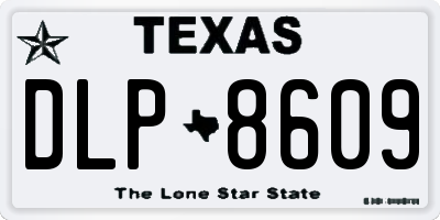 TX license plate DLP8609