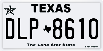 TX license plate DLP8610