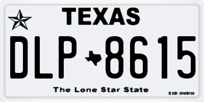 TX license plate DLP8615