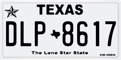 TX license plate DLP8617