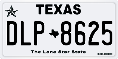 TX license plate DLP8625