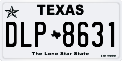 TX license plate DLP8631