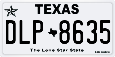 TX license plate DLP8635