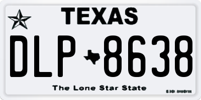 TX license plate DLP8638