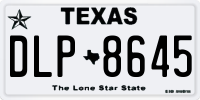 TX license plate DLP8645
