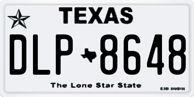 TX license plate DLP8648