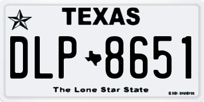 TX license plate DLP8651