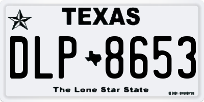 TX license plate DLP8653