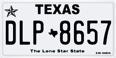 TX license plate DLP8657